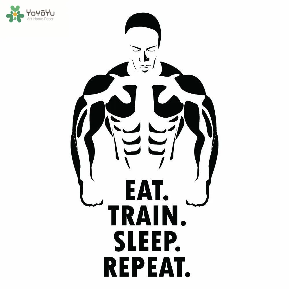 YOYOYU настенные наклейки на тему спорта GYM сильная Мужская фотография со шлейфом