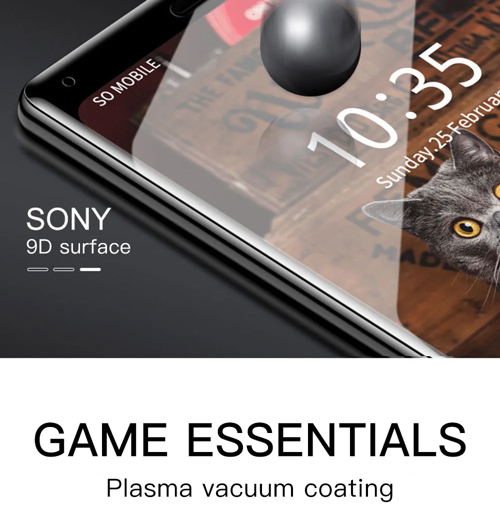 9D полная защита экрана закаленное стекло для sony Xperia XZ Premium X XZ1 Compact XZ2 XZ2C XA Ultra XA1 XA2 Plus glass Flim