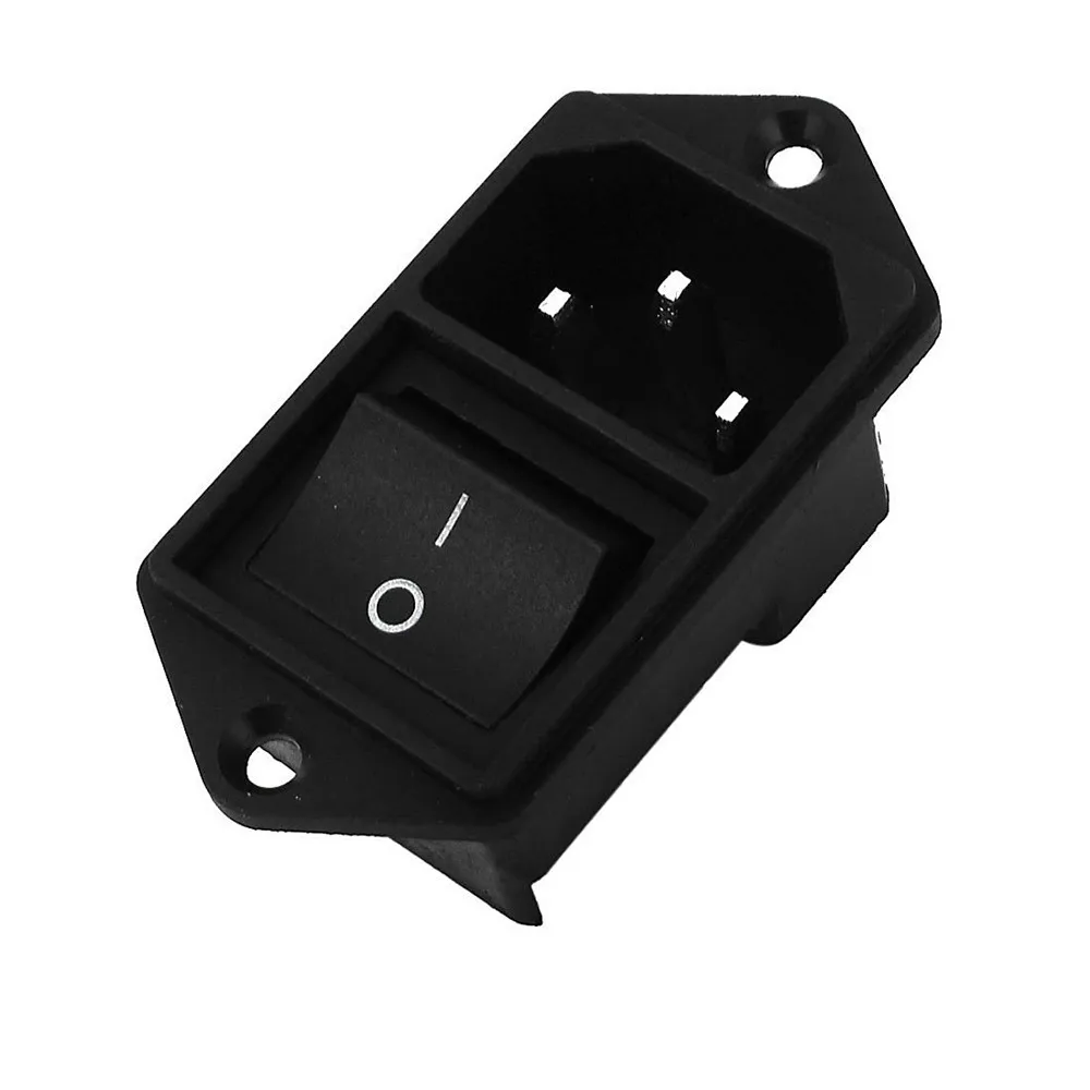 1PC IEC320 C14 AC Power Cord Inlet Socket Receptacle With Rocker Switch 250V 15A SA172 P0.3 | Автомобили и мотоциклы
