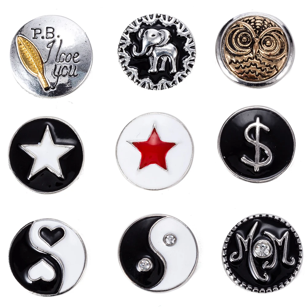 Snap button 18 mm metal snaps for bracelets fit ginger jewelry MOM snap TZ9099|Браслеты с шармами| |