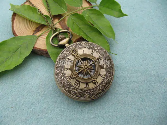 wholesale Victorian Compass nautical pirate pocket watch necklace jewelry Gift Vintage Style|jewelry box necklace|necklace standjewelry display |