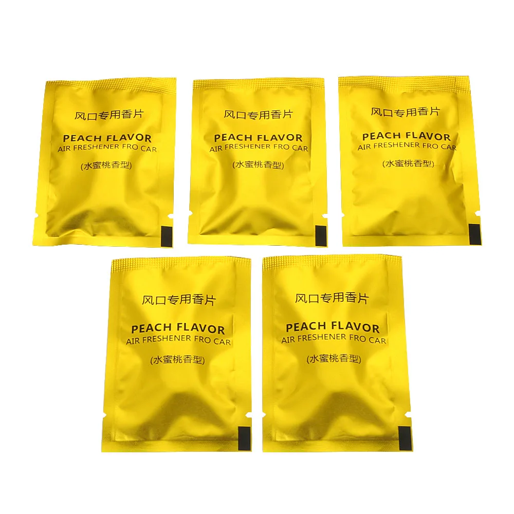 5 bags sheet-Peach Бамбуковый древесный уголь автомобильный орнамент 5 упак./лот твердый парфюмированный освежитель воздуха ароматизатор Автомобили Интерьер Fragnace запах в приемный Планшеты Замена - Название цвета: 5 bags sheet-Peach