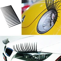 2pcs cute lovely car headlight eyelash sticker 3d decoration truck lighting auto decals car styling exterior accessories