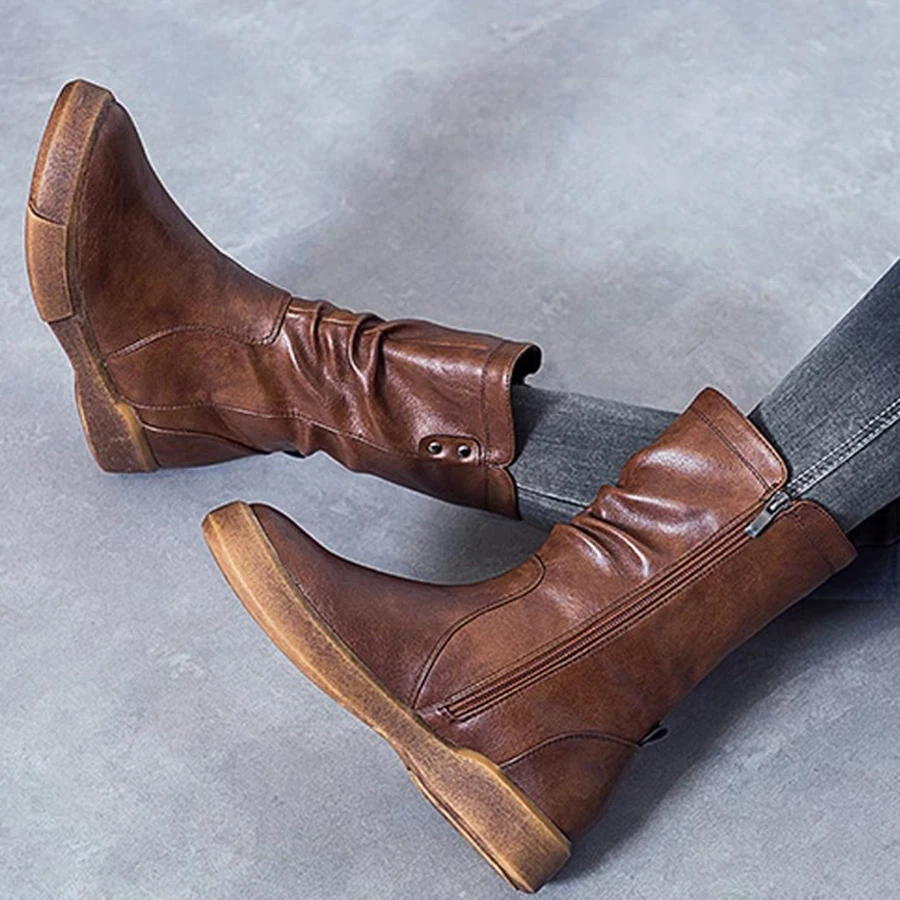 LCIZRONG 2019 новые зимние Винтажные ботинки мартинсы для женщин большой размер 35 42