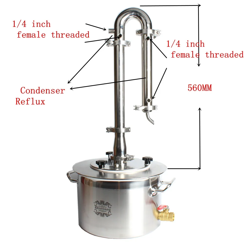 DIY домашний алкоголь виски вода Купер дистиллятор кулер Самогон Еще нержавеющей