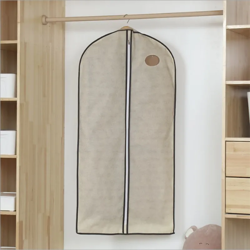 B Подвесной чехол для одежды для защиты от пыли пальто костюм чехол длинный нетканый мешок для хранения мешок для пыли пальто пылезащитный чехол товары для домашнего хранения - Цвет: B