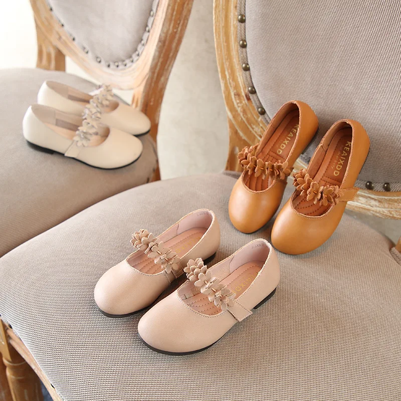 Осень 2018 г. из натуральной кожи цветок ремешок Туфли без каблуков