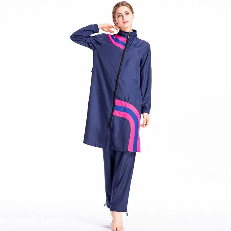 Мусульманская одежда для плавания Burkinis женский скромный лоскутный полный чехол