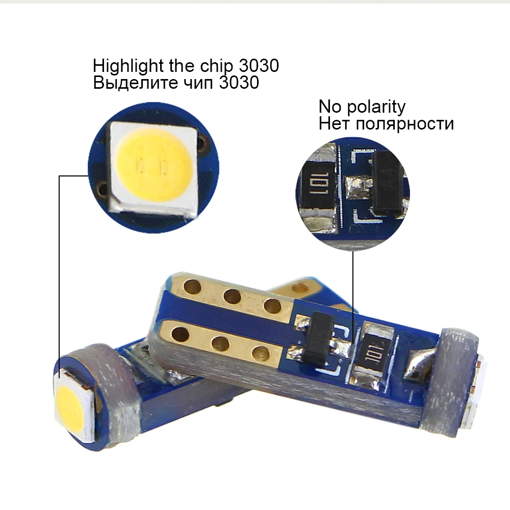 KEIN 10 шт. зеленый w3w t5 led Автомобильные Лампы 3030 приборные панели для интерьера