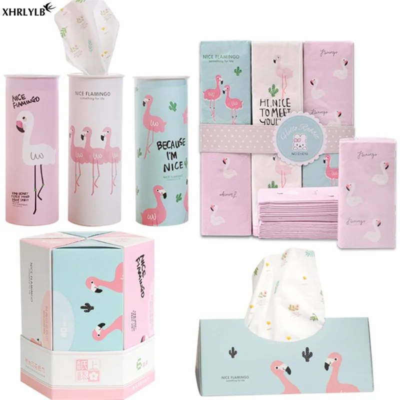 

XHLRLYLB 3 optional creative cartoon flamingo print handkerchief paper birthday party decoration kids party supplies Unicorn .7z
