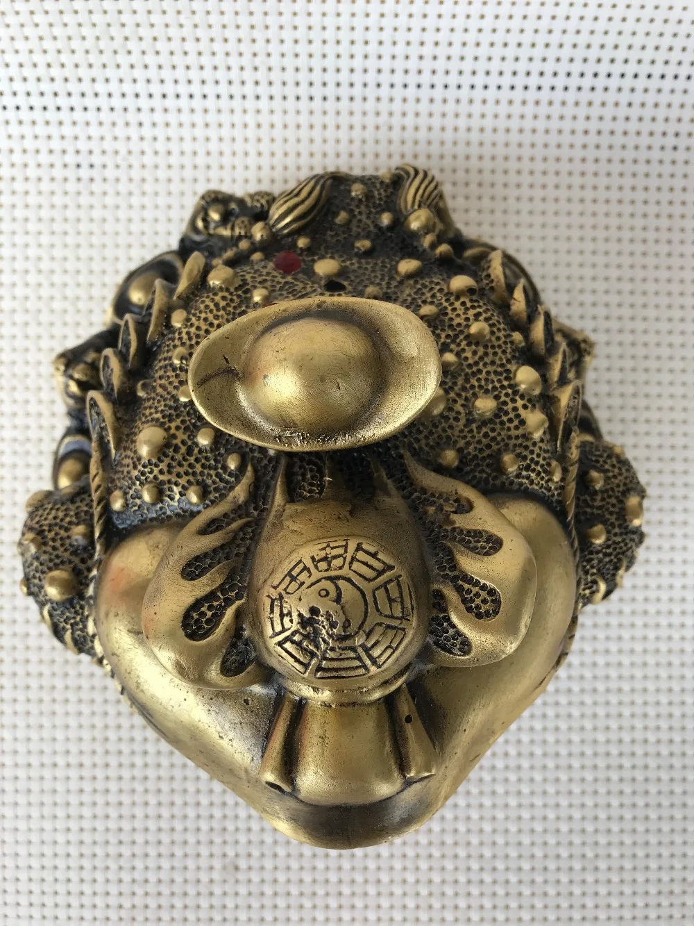 Fine pure copper toad statue wealth Feng Shui town house home decoration crafts high 5.655 inches | Дом и сад