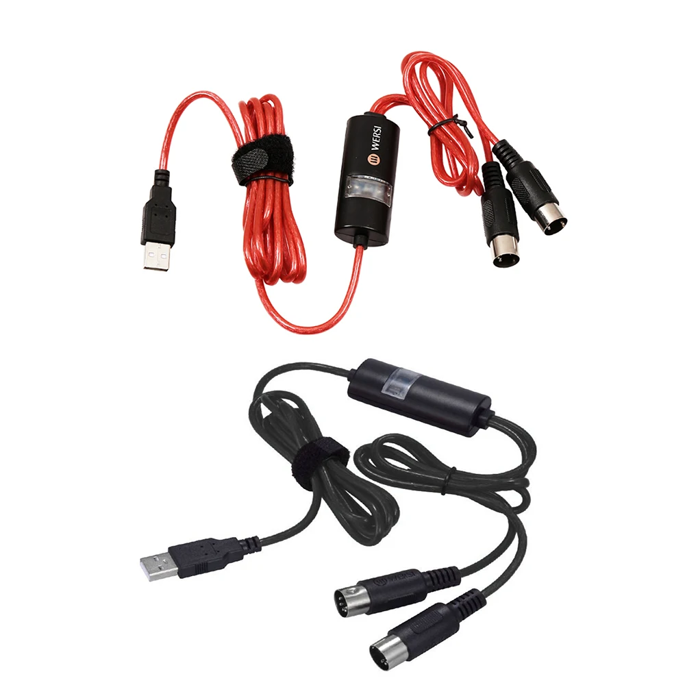 Кабель конвертер USB IN OUT MIDI адаптер интерфейса в 2 для ПК музыкальная клавиатура