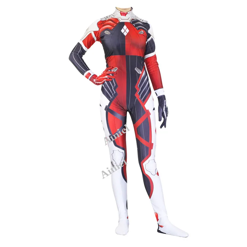 Костюм для косплея Ainiel D.VA боди Harleen Quinzel Zentai Комбинезоны женщин и девочек|Костюмы
