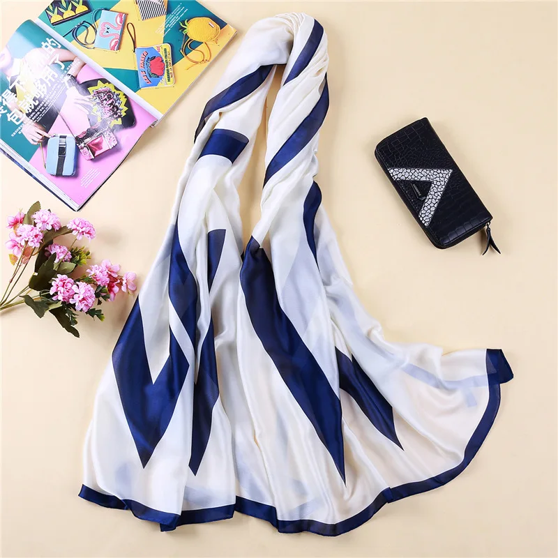 2019 New Women Scarf Fashion Soft Print Silk Scarves Long Lady Shawl and Wrap Female Pashmina Foulard Beach Stole | Аксессуары для