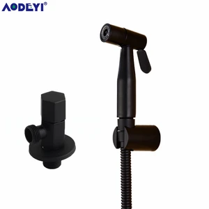 Ручной спрей для биде, черный душевой распылитель для туалета, набор для душа, смеситель для биде, нержавеющая сталь 304