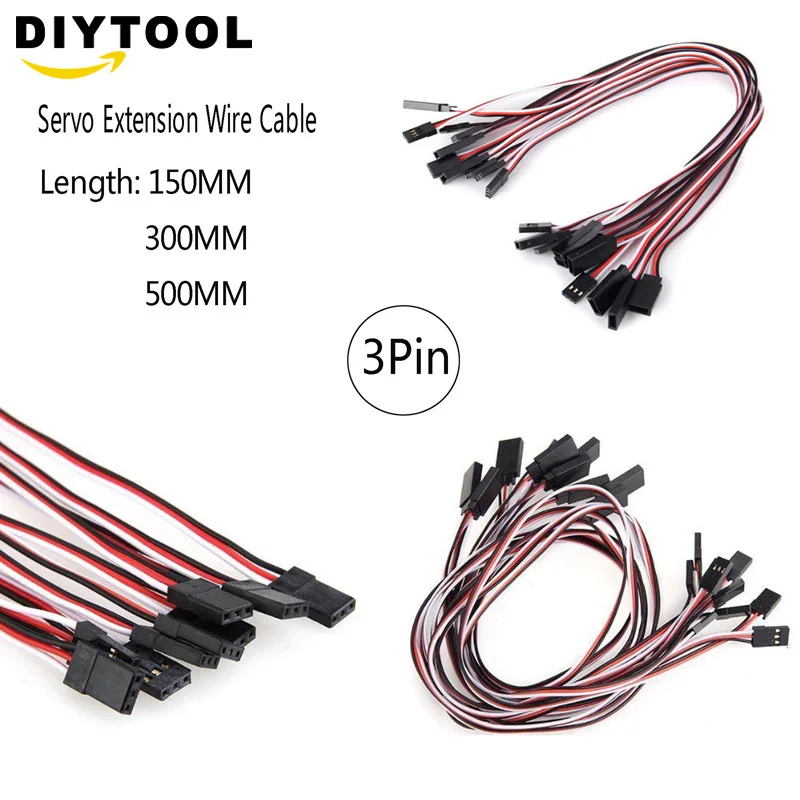 10 шт. 150/300/500 мм RC Servo Удлинительный Шнур кабель провод для подключения к RC для автомобиля, самолета и вертолетный приемник соединение