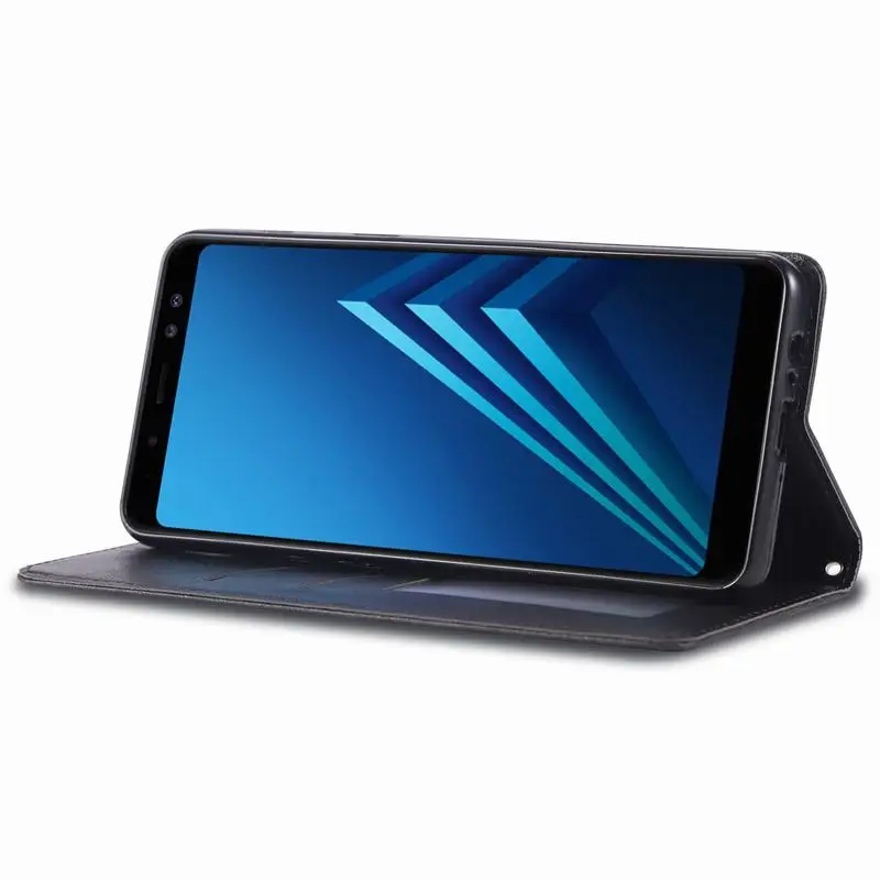 Чехол для samsung Galaxy A8 Plus, чехол для samsung A8 Plus, откидной кожаный бумажник, Магнитный чехол для samsung Galaxy A8, чехол с подставкой
