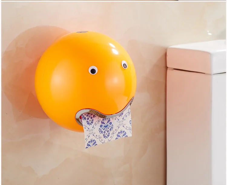 orange Креативная коробка на присоске для туалетной коробки, полотенец, коробка из розового золота, держатель для туалетной бумаги, полка для бумажных полотенец, корзина для полотенец - Цвет: orange