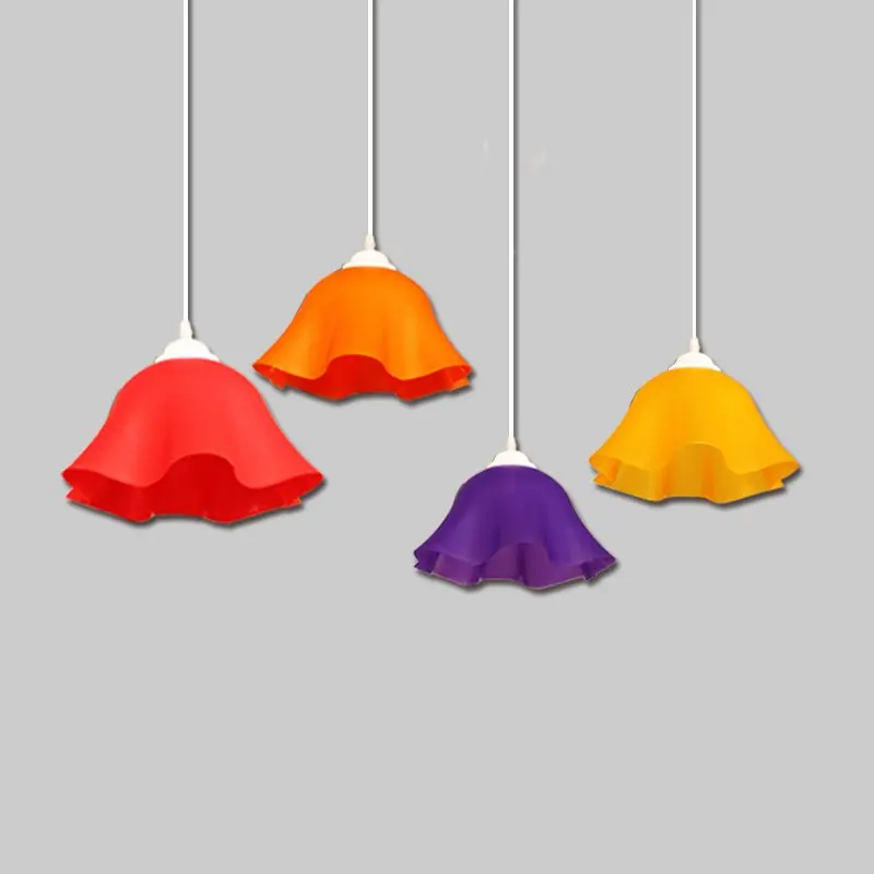 Современный пластиковый подвесной светильник в виде бутона для столовой спальни