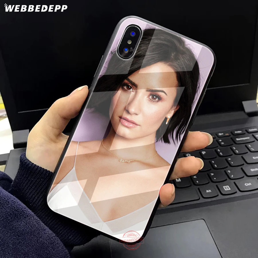 WEBBEDEPP Модный чехол с Деми Ловато из закаленного стекла для Apple iPhone XS Max XR X 8 7 6S Plus 5S SE