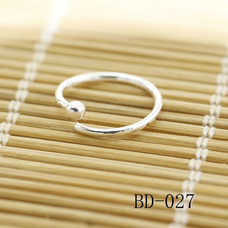 Фото Классические серебряные кольца для ногтей в форме шара 20 шт. креативные