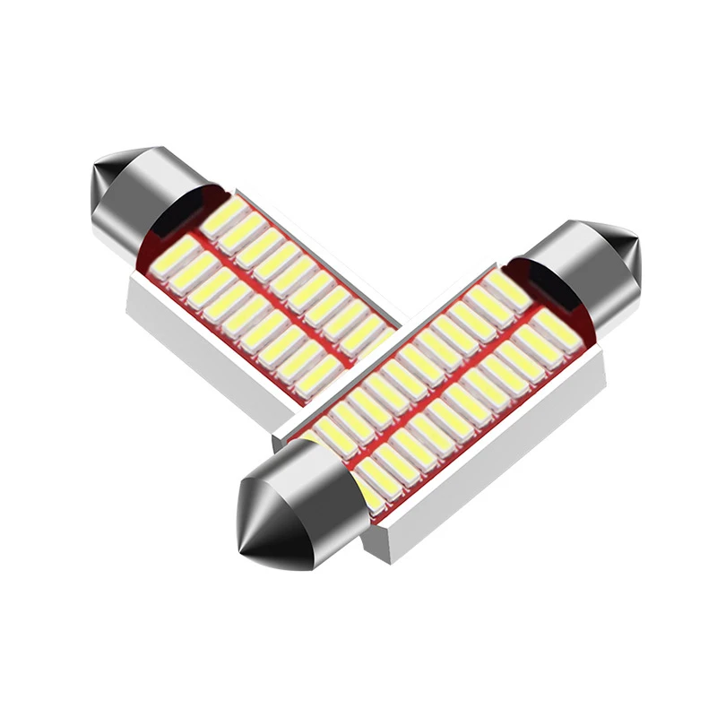 Лама светодиодная автомобильная Festoon 31/36/39/42 мм C5W C10W сверхъяркая 4014 SMD без ошибок