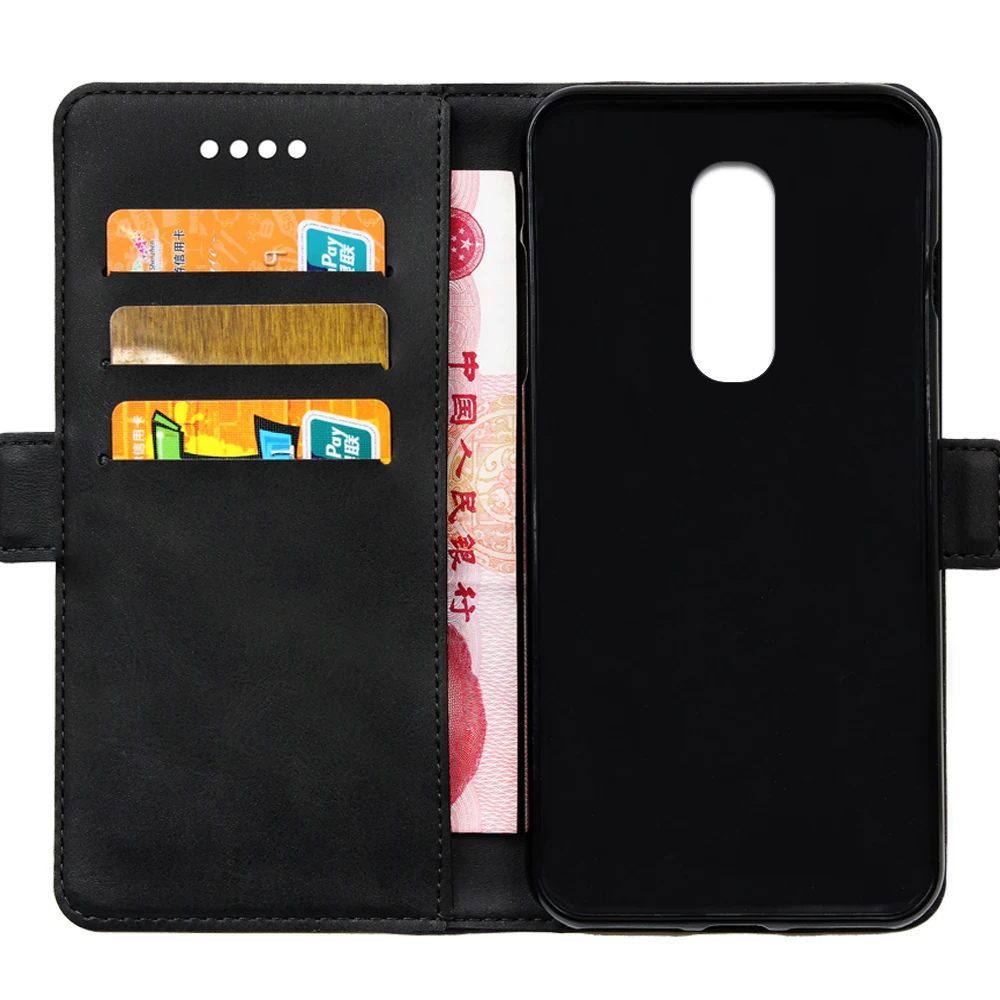 SRHE For OnePlus 6T Case Cover Business Flip Leather One Plus 1+6t Oneplus6T With Magnet Holder 6.4 inch | Мобильные телефоны и