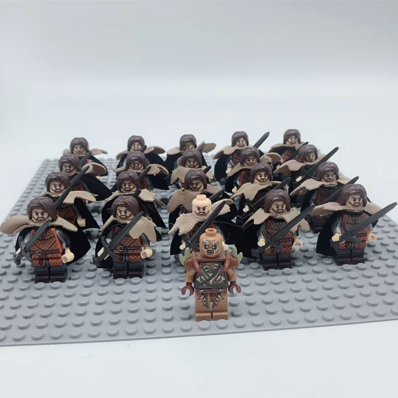 PG564 XP043 20PCS 21 шт./лот, средневековый рыцарь, Игра престолов, необработанные фигурки, набор кирпичей, модель, строительные блоки, детские игрушки - Цвет: PG564 XP043 20PCS