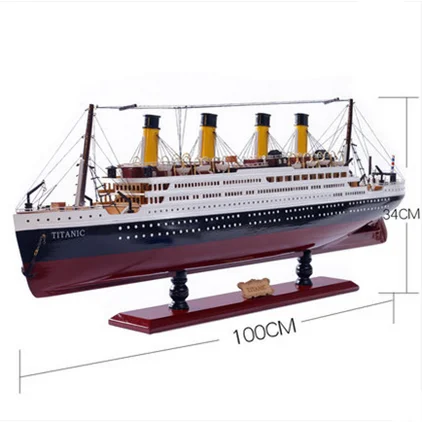 Fashion Titanic Model Decoration Wood Sailboat Craft Ship Simulation Lights Cruise Creative Decor | Дом и сад