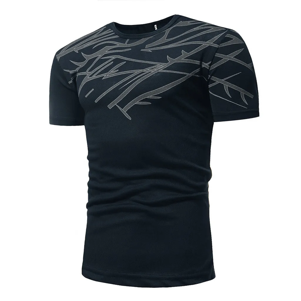 Tshirt 2019 Men Summer Top Casual Printing Men's Short Sleeved T-shirt Blouse For Male Free Shipping | Мужская одежда