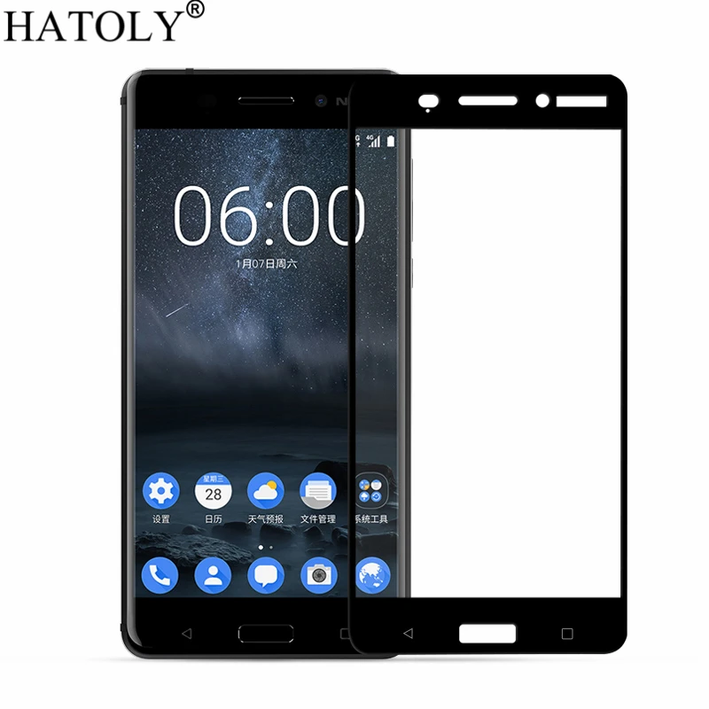2 шт закаленное стекло для Nokia 6 Защита экрана полное покрытие ta 1021 3D изогнутая