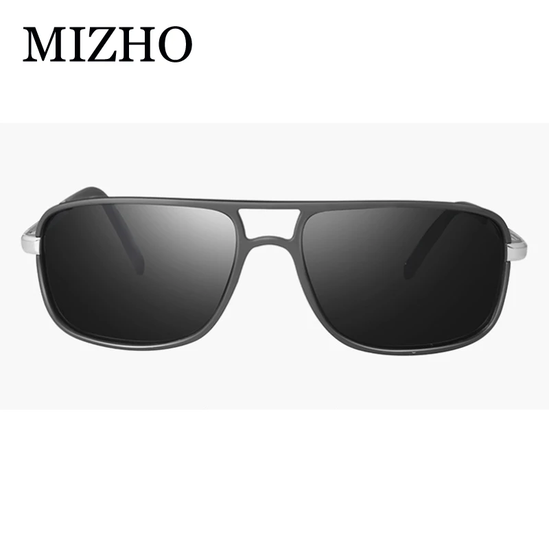 MIZHO UV400 Polaroid Солнцезащитные очки унисекс квадратный Винтаж прямоугольник путешествия бренд дизайн поляризованные солнцезащитные очки для мужчин ретро