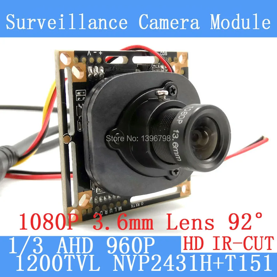 1200TVL AHD модуль камеры 960P 1.3MP CCTV PCB основная плата NVP2431H + T151 2MP 3 6 мм объектив ИК камера