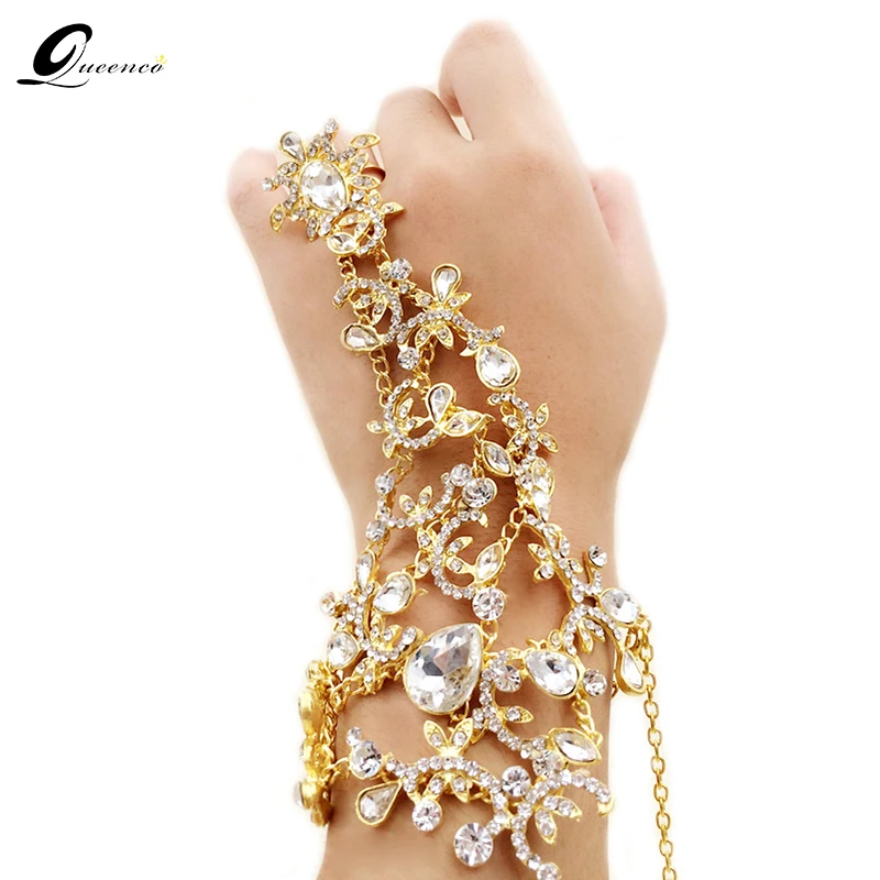 Crystal Bridal Bracelet / Wedding Dress Accessories Hand Chains Bracelets Jewelry bridal Bracelets & Bangles