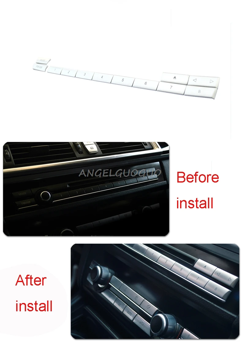 Автомобильное кондиционирование CD цифры Кнопочная отделка для BMW 5 6 7 серии 5GT F10 F18