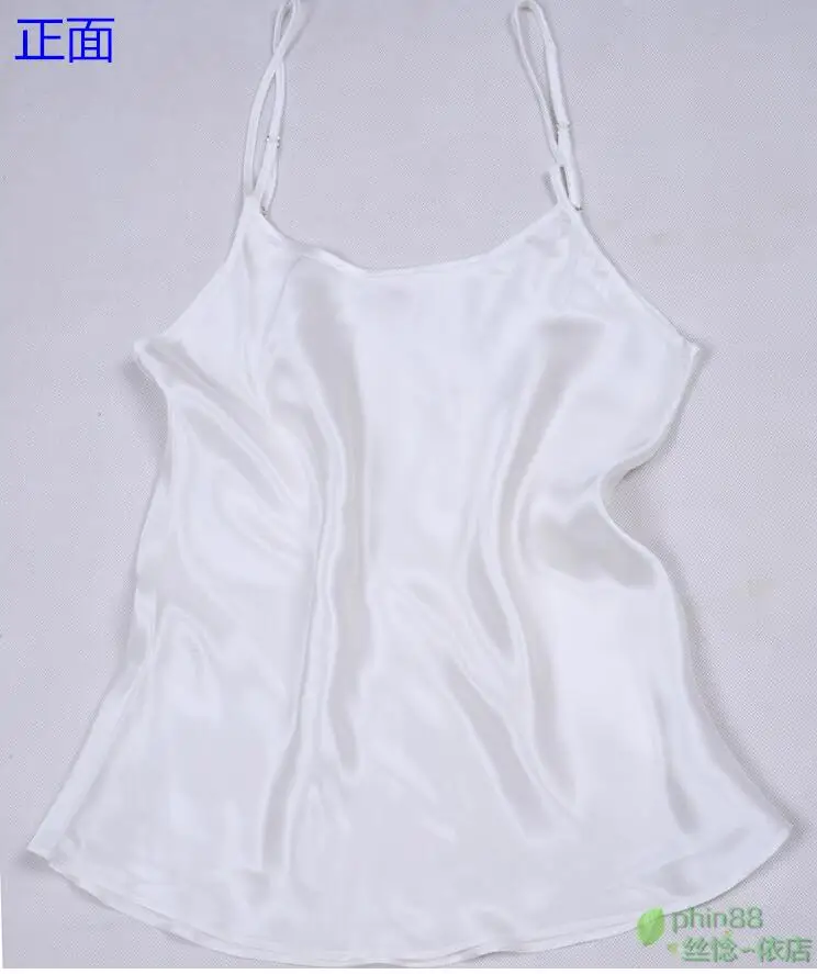 Женская майка из 100% шелка на тонких бретельках жилет одежда для сна M 2XL