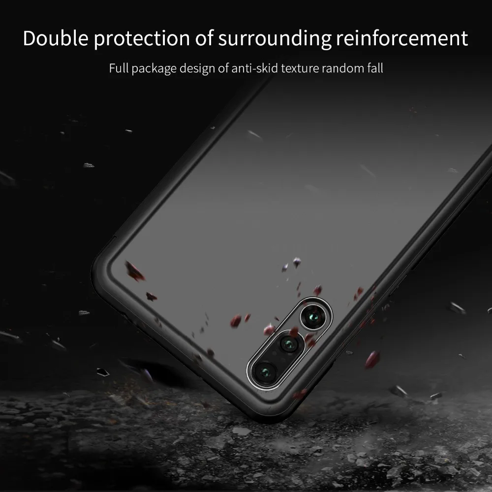 Бесплатный подарок закаленное фильм/MSK для huawei P20 pro Чехол роскошные Clear View зеркало