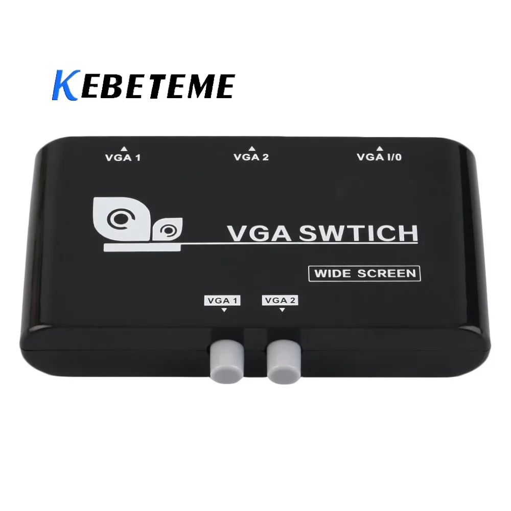 

Ручной переключатель kebidumei 2 в 1, VGA/SVGA, Селекторный переключатель, мини 2 порта, Селекторный блок VGA для ЖК-ПК