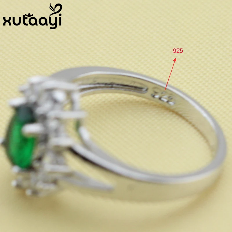 Superb Green Stones Silver Bridal Wedding Fashion Health Jewelry Set Earrings Necklace Pendant Rings | Украшения и аксессуары