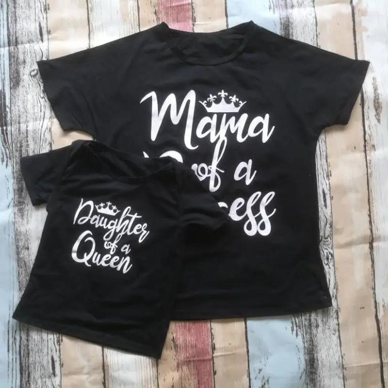 Футболка с коротким рукавом и надписью для мамы ребенка|family matching|mom and kidst-shirts family |