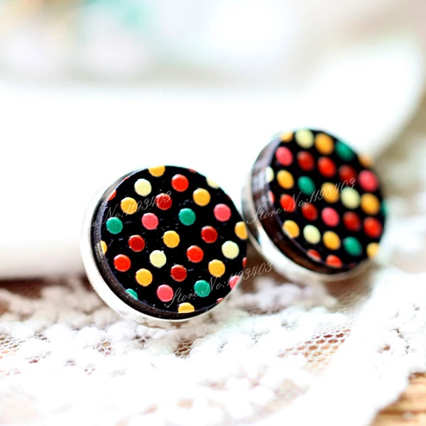 Уникальный 3D точечный круглый тисненый 16 мм цветной рисунок узор дерево Кабошон