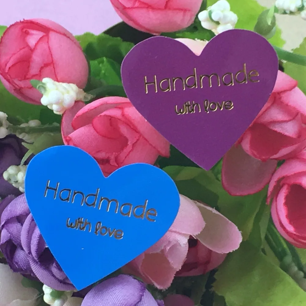 100 шт. бумага в форме сердца с принтом ручной работы любовными наклейками для