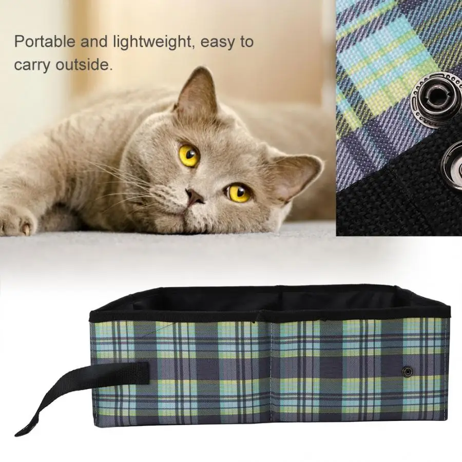 Кошачий ящик для мусора портативный складной ПЭТ кошка подстилка туалет для домашних животных коробка для наружного путешествия кошачий ящик для мусора