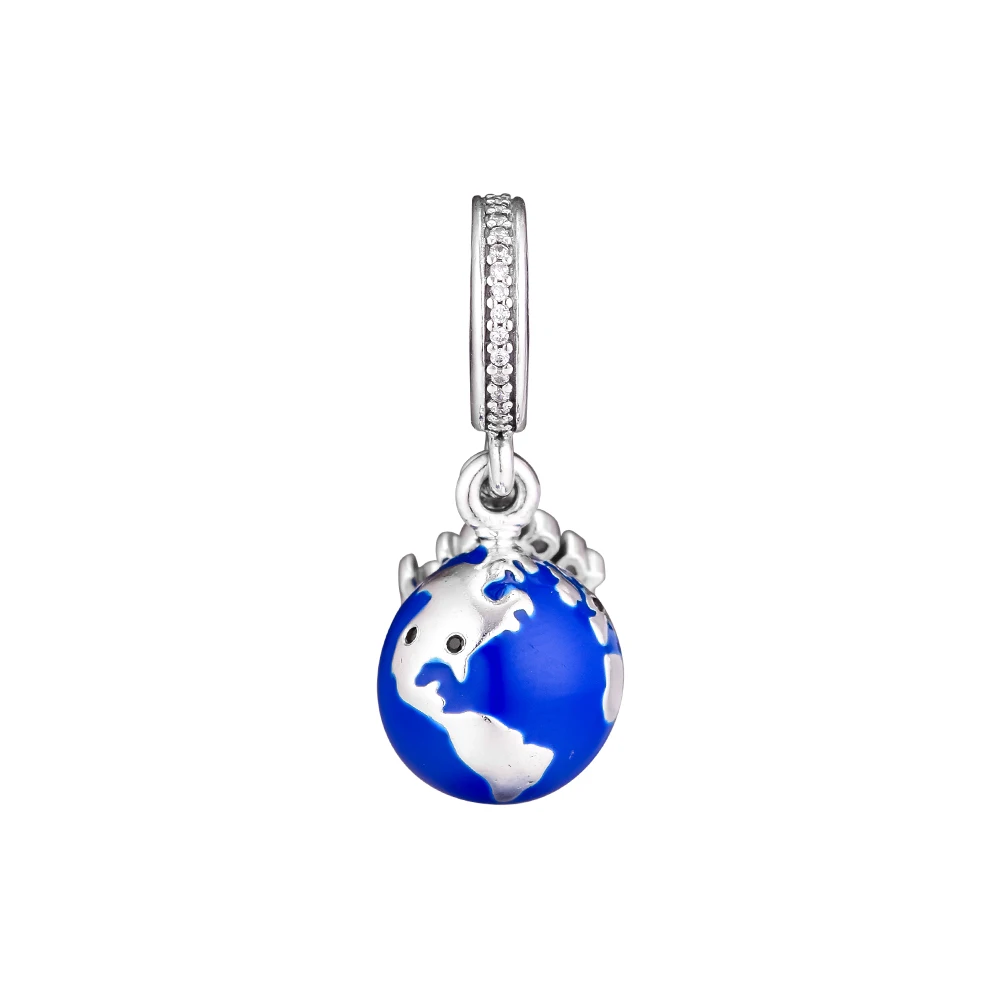 CKK Silver 925 Jewelry Fits Pandora Bracelets Mickey Globe Charm Beads Original Sterling Making | Украшения и аксессуары