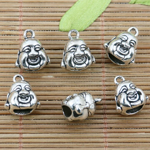 

15pcs tibetan silver color 2sided Buddha charms EF2314