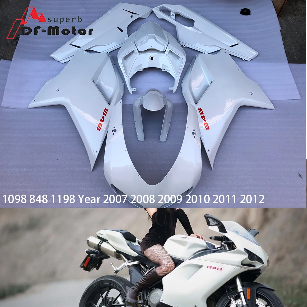 

Injection ABS Plastic Fairing Kit For Ducati 1098 848 1198 Year 2007 2008 2009 2010 2011 2012 Motorcycle Cowlings 848