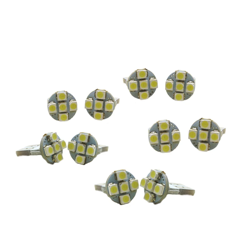 200 шт. DC12V T10 194 168 Клин 1 Вт 1210 5SMD 5LED белый светильник номерного знака автомобиля в