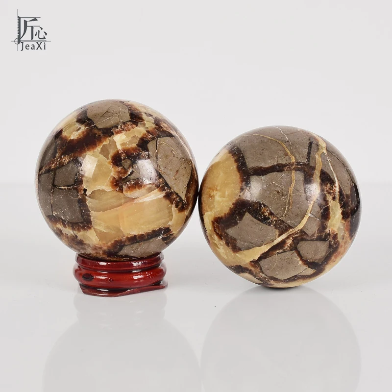1 шт. хрустальные шары стенд с деревянной основе Дракон septarian Sphere фэн-шуй heaing