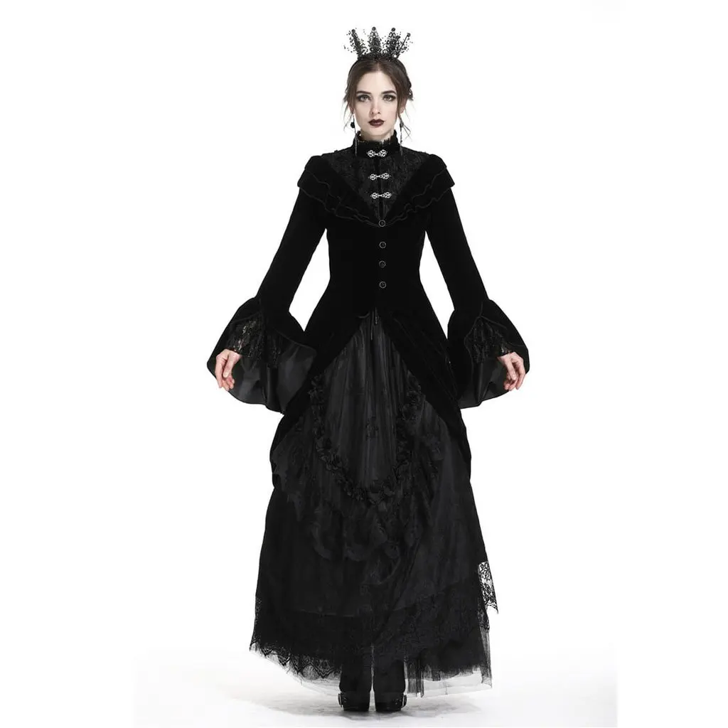 Darkinlove женские короткие винтажные велюровые Готическая куртка JW177|Женские куртки|