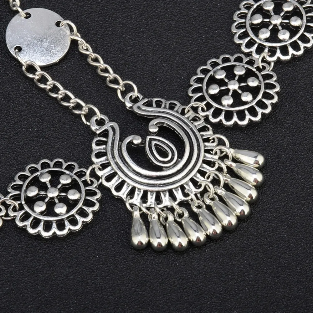 Женский винтажный ободок в стиле бохо с полой головкой-монеткой кисточками для